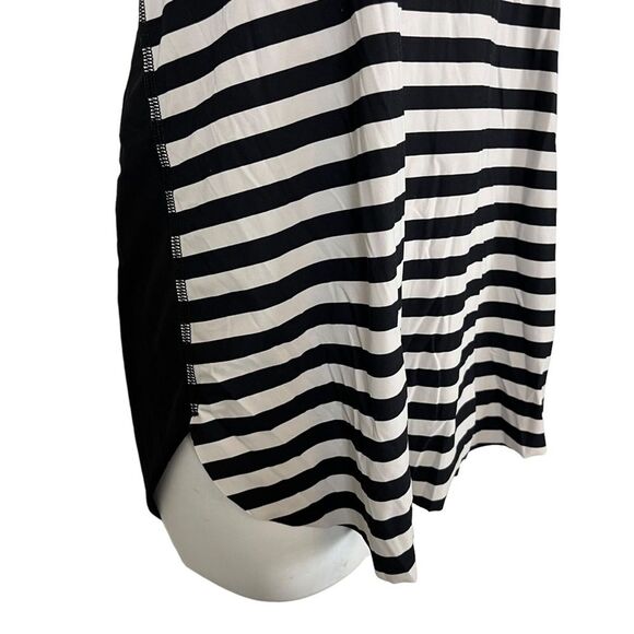LULULEMON ATHLETICA White Black Racerback Tank Top Shirt Striped Perforated XS - Picture 10 of 16